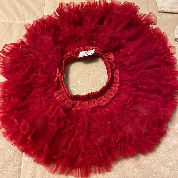 First Impressions Baby Girl Sweater/Ruffled Skirt & Black Velvet Shoes - Picture 11 of 13